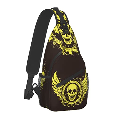 Anti-Diebstahl Sling Chest Bag Schulterrucksack Sugar Skulls Umhängetaschen Gym Sack, Leichte Sling Bag für Männer Frauen Reisen Fitnessstudio Sport Wandern von AOOEDM