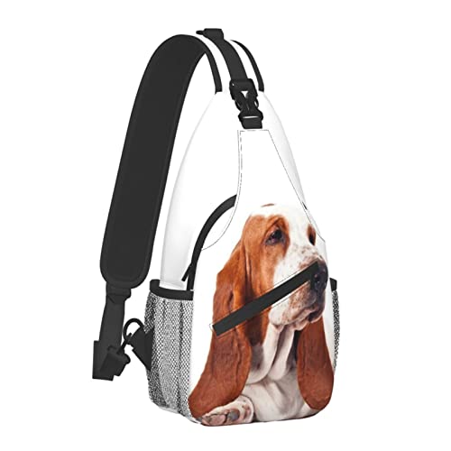 Basset Hound Dog Outdoor Umhängetasche für den Unisex-Wanderrucksack für Junge Erwachsene von AOOEDM