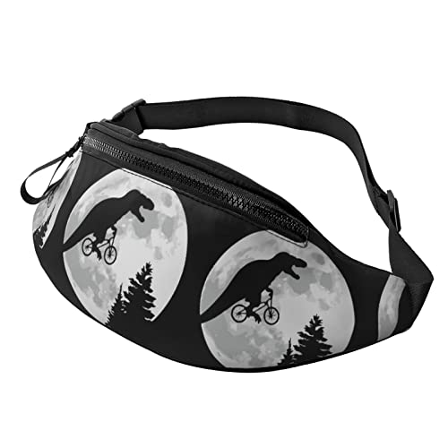 Bauchtasche für Damen Herren Biker Dinosaurier Hüfttasche Geldbörse Radfahren Gürteltasche von AOOEDM