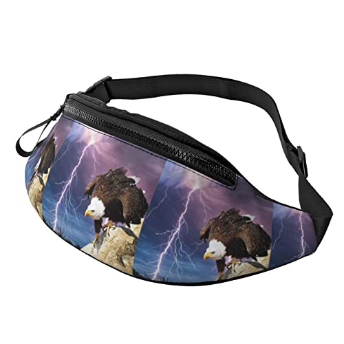 Bauchtasche für Damen Herren Lightning Eagle Sky Cloud Workout Gürteltasche Geldbörse Jogging Handytasche von AOOEDM