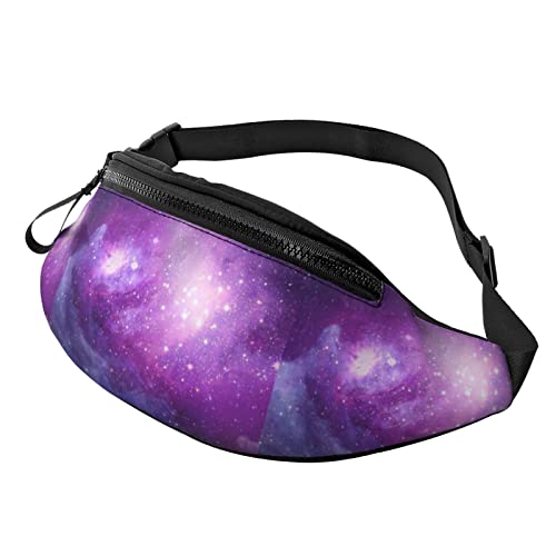 Bauchtasche für Damen Herren Lila Galaxy Crossbody Gürteltasche Geldbeutel Walking Handytasche von AOOEDM