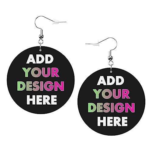 Benutzerdefinierte runde Ohrringe für Frauen Mädchen Ohrringe Name Ohrringe personalisierte baumeln Ohrringe Geburtstag Ohrringe für Mädchen Frau Hochzeit Weihnachten Geschenke von AOOEDM