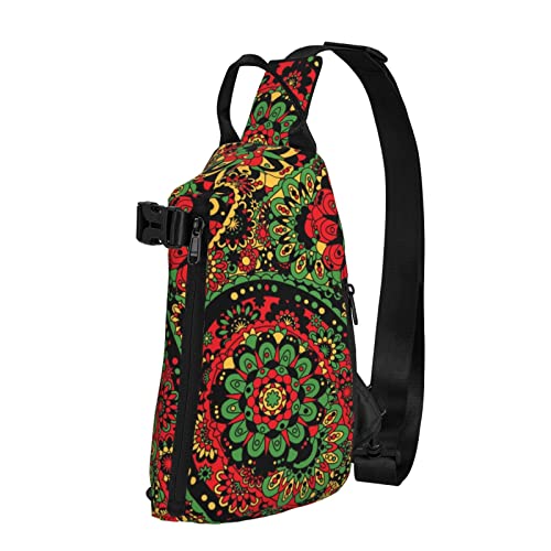 Brusttasche für Männer Frauen Trippy Flowers Floral Paisley Sling Schulterrucksack Umhängetasche mit großem Fassungsvermögen und verstellbarem Schultergurt von AOOEDM