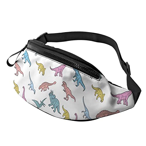 Bunte Dinosaurier Bauchtasche Sport Casual Hüfttasche für Damen Herren Modisch von AOOEDM