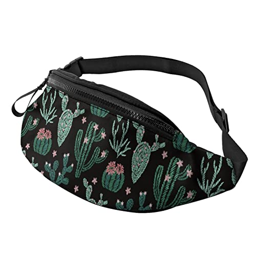 Cactus In Black Fanny Pack Sport Casual Hüfttasche für Damen Herren Modisch von AOOEDM