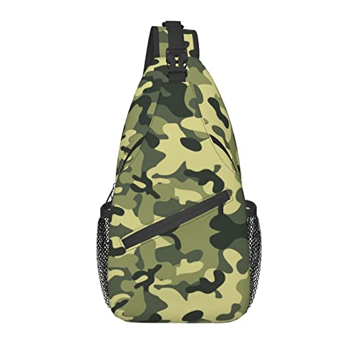 Camouflage Army Camo Crossbody Sling Rucksack Sling Bag Reise Wandern Brusttasche Daypack von AOOEDM