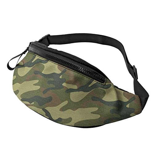 Camouflage Army Green Fanny Pack Sport Casual Hüfttasche für Damen Herren Modisch von AOOEDM