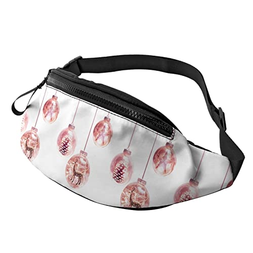 Christmas Ball Pinecone Deer Star Fanny Pack Sport Casual Hüfttasche für Damen Herren Modisch von AOOEDM