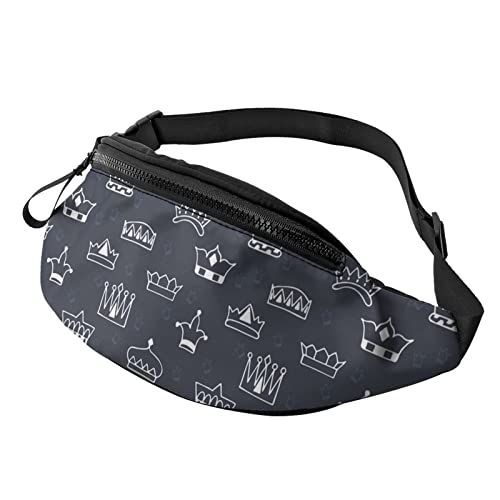 Dark Crown Gürteltasche Sport Casual Hüfttasche für Damen Herren Modisch von AOOEDM