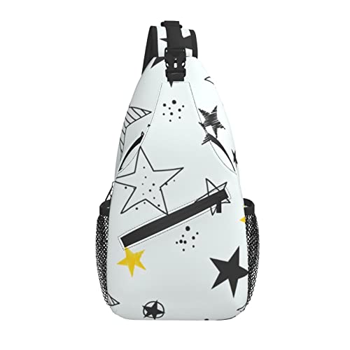 Daypack Sling Bag Sternmuster Brusttasche Diagonal Leichte Umhängetasche von AOOEDM
