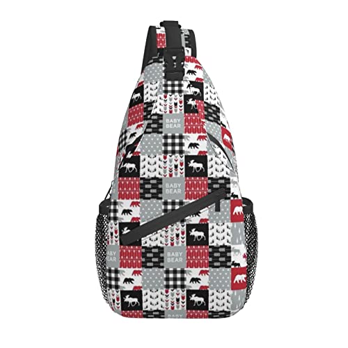 Daypack Sling Bag Tribal Indianer Afrikanische Ethnische Symbole Brustschulterrucksack Interessante Umhängetasche von AOOEDM