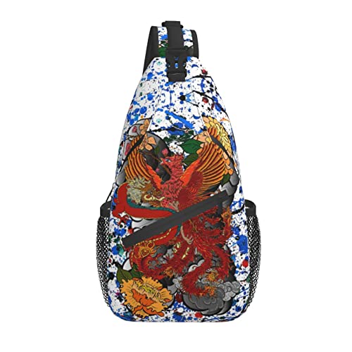 Daypack Sling Bag Tribal Indianer Afrikanische Ethnische Symbole Brustschulterrucksack Interessante Umhängetasche von AOOEDM