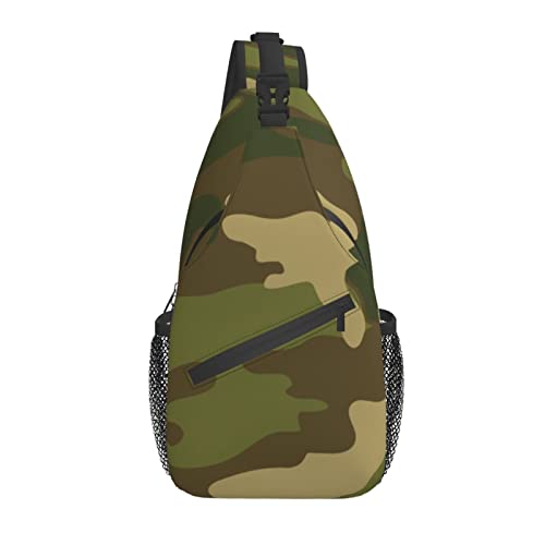 Daypack Sling Rucksack Weiß Schwarz Art Camouflage Brusttasche Diagonal Stylische Umhängetasche von AOOEDM