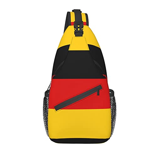 Deutsche Flagge Crossbody Sling Rucksack Sling Bag Reise Wandern Brusttasche Daypack von AOOEDM