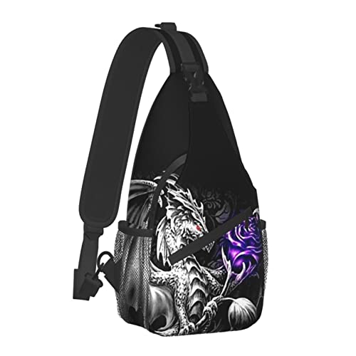 Dragon and Rose Outdoor Crossbody Umhängetasche für Unisex-Wanderrucksack für Junge Erwachsene von AOOEDM