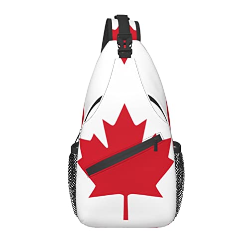 Flag of Canada Crossbody Sling Rucksack Sling Bag Reise Wandern Brusttasche Tagesrucksack von AOOEDM