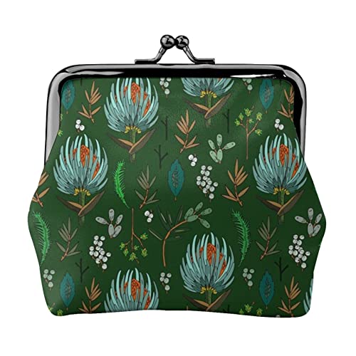 Floral Study Mint Grunge Damen-Ledergeldbörse, Kleingeldbeutel mit Kiss-Lock-Verschluss, Schnallen-Geldbörse für Mädchen-Geschenk Floral Study Mint Grunge Damen-Ledergeldbörse, Kleingeldbeutel mit Kiss-Lock-Verschluss, Schnallen-Geldbörse für Mädchen-Geschenk von AOOEDM
