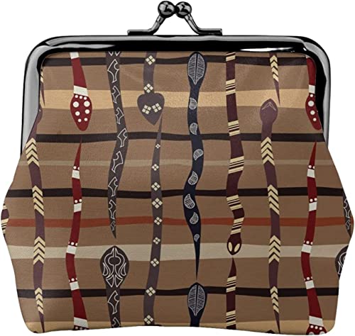 Funky Snakes Damen-Leder-Geldbörse, Kleingeldbeutel mit Kiss-Lock-Verschluss, Schnallen-Geldbörse für Mädchen-Geschenk von AOOEDM