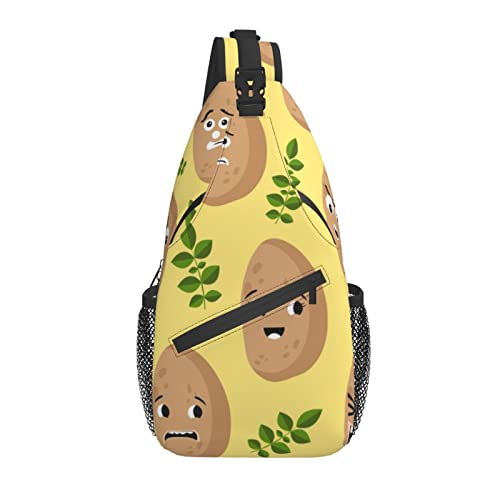 Funny Potato Cross Chest Bag Diagonally Sling Rucksack Crossbody Umhängetasche Reisen Wandern Daypacks für Männer Frauen von AOOEDM