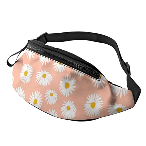 Gänseblümchen-Blumen-Weiß-Gelb-Gürteltasche Sport-beiläufige Hüfttasche für Damen-Männer Modisch von AOOEDM