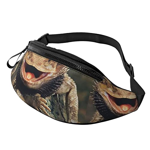 Gürteltasche für Damen Herren Bartagamen Eidechsen süße Gürteltasche Geldbörse Camping Gürteltasche von AOOEDM
