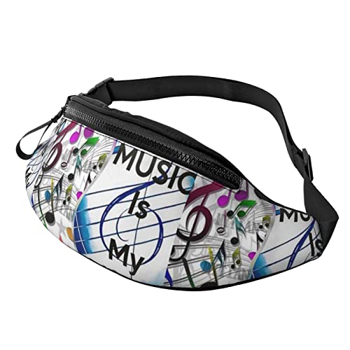 Gürteltasche für Frauen Männer Musik ist Mein Leben Workout Gürteltasche Geldbörse Fitness Gürteltasche von AOOEDM