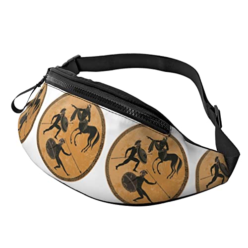 Gürteltasche für Frauen Männer Soldat Amphora Griechenland Figur Töpferei Workout Gürteltasche Geldbörse Outdoor Sports Wallet Bag von AOOEDM