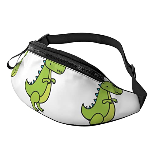 Gürteltasche für Frauen Männer grün Cartoon Dinosaurier verstellbare Träger Gürteltasche Geldbörse Fitness Gürteltasche von AOOEDM