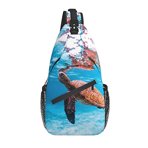 Hawaiian Beach Sling Bag Casual Crossbody Beach Umhängetasche Rucksack Chest Daypack für Outdoor Beach von AOOEDM