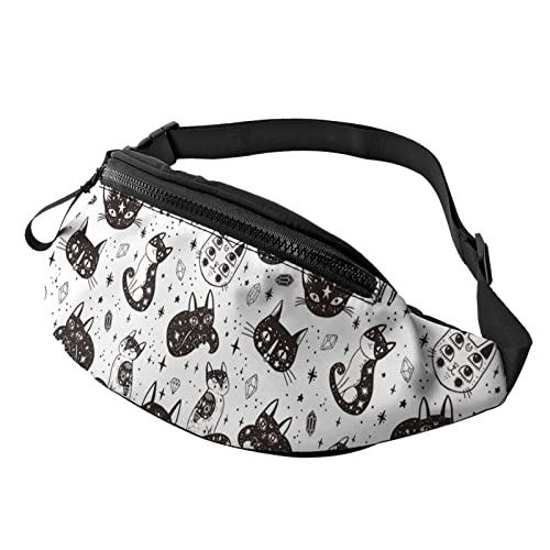 Hexen Katze Kristall Gürteltasche Sport Casual Hüfttasche für Damen Herren Modisch von AOOEDM