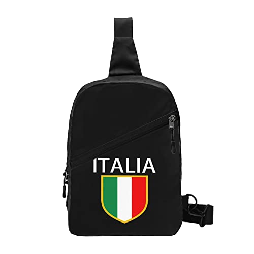 Italien Italienische Flagge Italien Umhängetasche Faltbarer Brust-Schulter-Rucksack Bauchtasche Crossbody-Taschen für Männer Frauen Reisen Wandern im Freien von AOOEDM