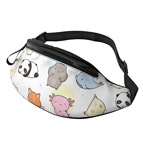 Kawaii Tiere Axolotl Große Gürteltasche für Männer, Geschenke für Sport, Training, Reisen, Laufen, lässige Gürteltasche von AOOEDM