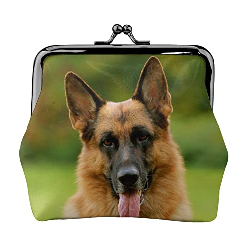 Kleine Geldbörse mit Happyan Shepherd-Aufdruck, Ledertasche mit Kussverschluss, Kleingeldbörse, Geschenke für Männer und Frauen von AOOEDM