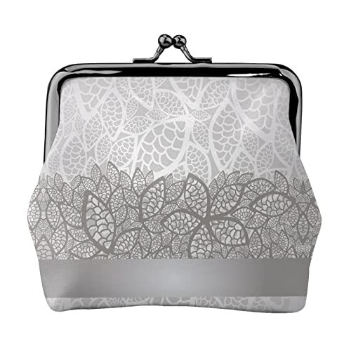 Kleiner Geldbeutel mit Blumenmuster und Druckverschluss aus Leder mit Kussverschluss von AOOEDM