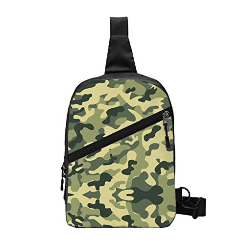 Kleiner Sling-Rucksack Unisex Camouflage Camo Faltbare Umhängetasche Brust Crossbody Daypack von AOOEDM