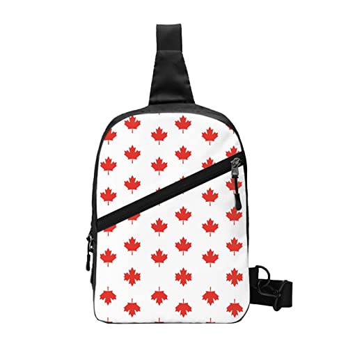 Kleiner Sling-Rucksack Unisex Canada Maple Leaf Faltbare Umhängetasche Brust Crossbody Daypack von AOOEDM