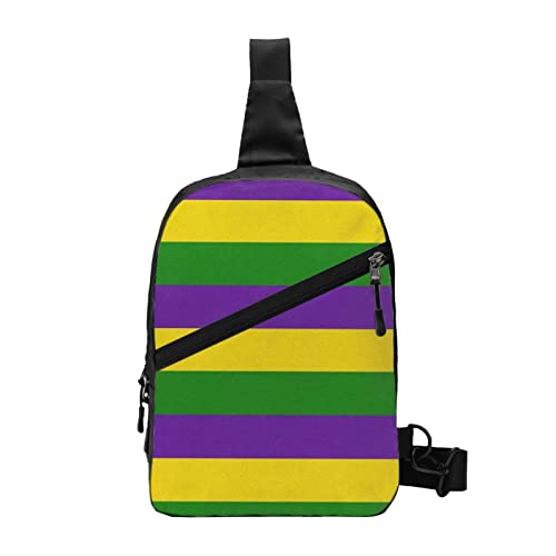 Kleiner Sling-Rucksack Unisex Mardi Gras Jester Faltbare Umhängetasche Brust-Crossbody-Tagesrucksack von AOOEDM