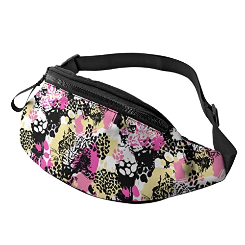 Leopard Exotic Cat Fanny Pack Sport Casual Hüfttasche für Damen Herren Modisch von AOOEDM
