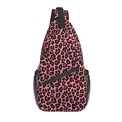 Leopard Sling Bag Casual Crossbody Schulterrucksack Brust Casual Daypack Damentasche für Outdoor von AOOEDM