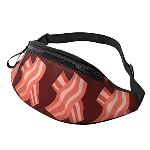 Love Bacon Meat Große Bauchtasche für Männer, Geschenke für Sport, Training, Reisen, Laufen, lässige Gürteltasche von AOOEDM