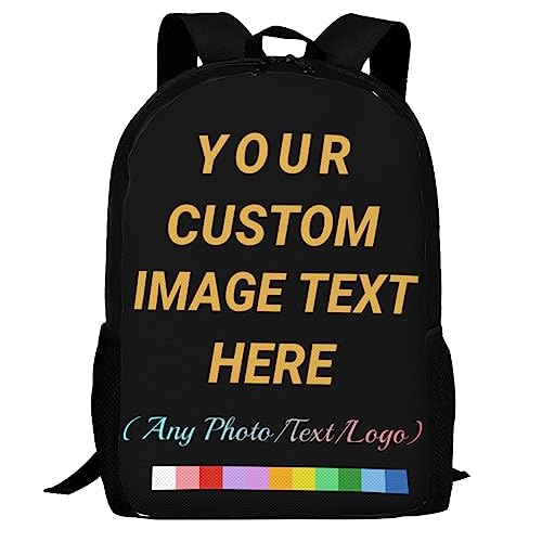 Maßgeschneiderter Rucksack für Männer und Frauen, personalisierte Rucksäcke mit Fototext, individuelle Taschen, individuell gestalteter lässiger Reiserucksack von AOOEDM