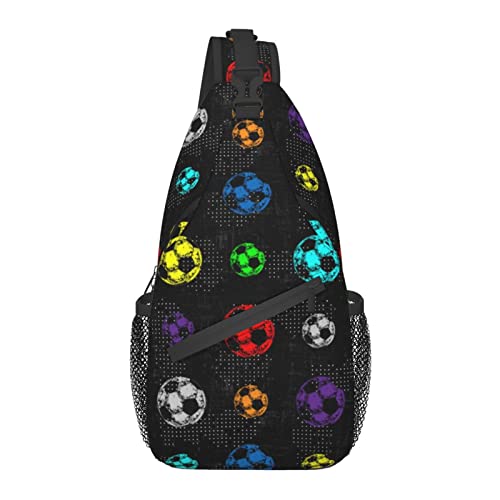 Mode Fußball Sling Bag Crossbody Brusttasche Lässiger Rucksack Sport Fußball Umhängetaschen für Damen Herren von AOOEDM