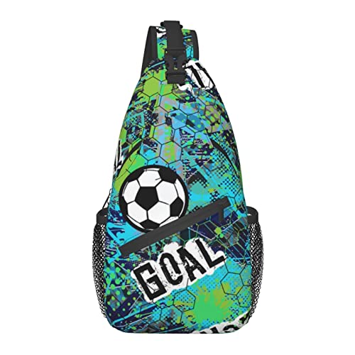 Mode Fußball Sling Bag Crossbody Brusttasche Lässiger Rucksack Sport Fußball Umhängetaschen für Damen Herren von AOOEDM