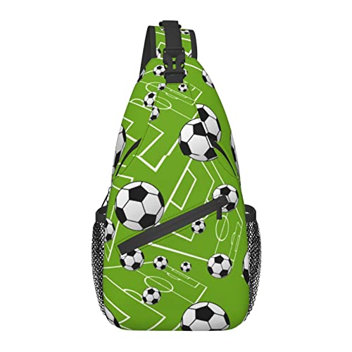 Mode Fußball Sling Bag Crossbody Brusttasche Lässiger Rucksack Sport Fußball Umhängetaschen für Damen Herren von AOOEDM