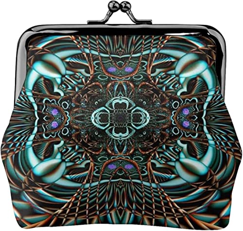 Moderne Geldbörse aus Leder mit Spitze für Damen, Kleingeldbeutel mit Kiss-Lock-Verschluss, Schnallen-Geldbörse für Mädchen-Geschenk von AOOEDM