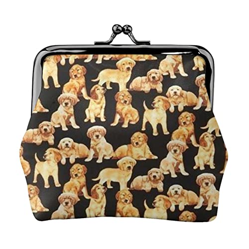 Mops Damen-Leder-Geldbörse, Kleingeldbeutel mit Kiss-Lock-Verschluss, Schnallen-Geldbörse für Mädchen-Geschenk von AOOEDM