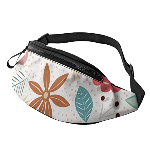 Natur Blumen Blume Blätter Pflanzen Gürteltasche Sport Casual Hüfttasche für Damen Herren Modisch von AOOEDM