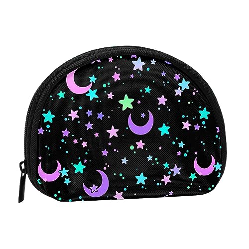 New Moon and Stars Geldbörse für Damen und Mädchen, Kleingeldbörse zum Mitnehmen, Kleingeld-Geldbörse, Kartenhalter, Schlüsselhalter von AOOEDM