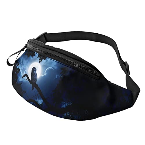 Night Woods Full Moon Owl_?????Fanny Pack Sport Casual Hüfttasche für Damen Herren Modisch von AOOEDM