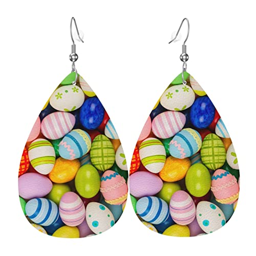 Ostern Muster Leder Ohrringe für Frauen baumeln Ohrring Tropfen Anhänger mit Haken Geschenke für Erwachsene Mädchen von AOOEDM